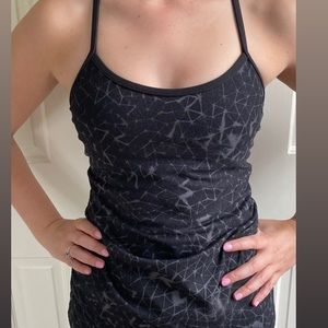 Lululemon Skinny Racerback Tank in Geometric Black